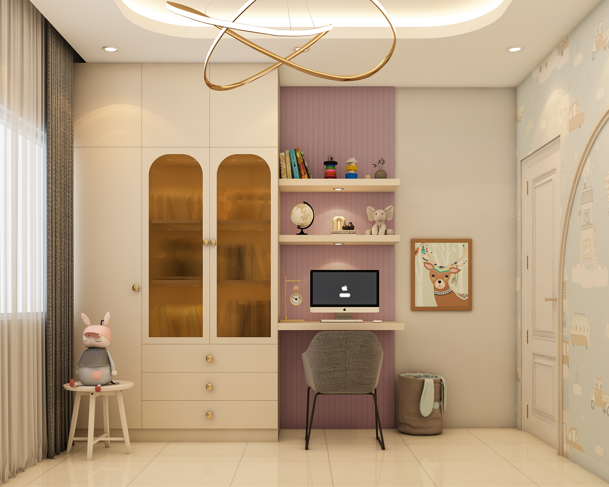 Kids bedroom wardrobe