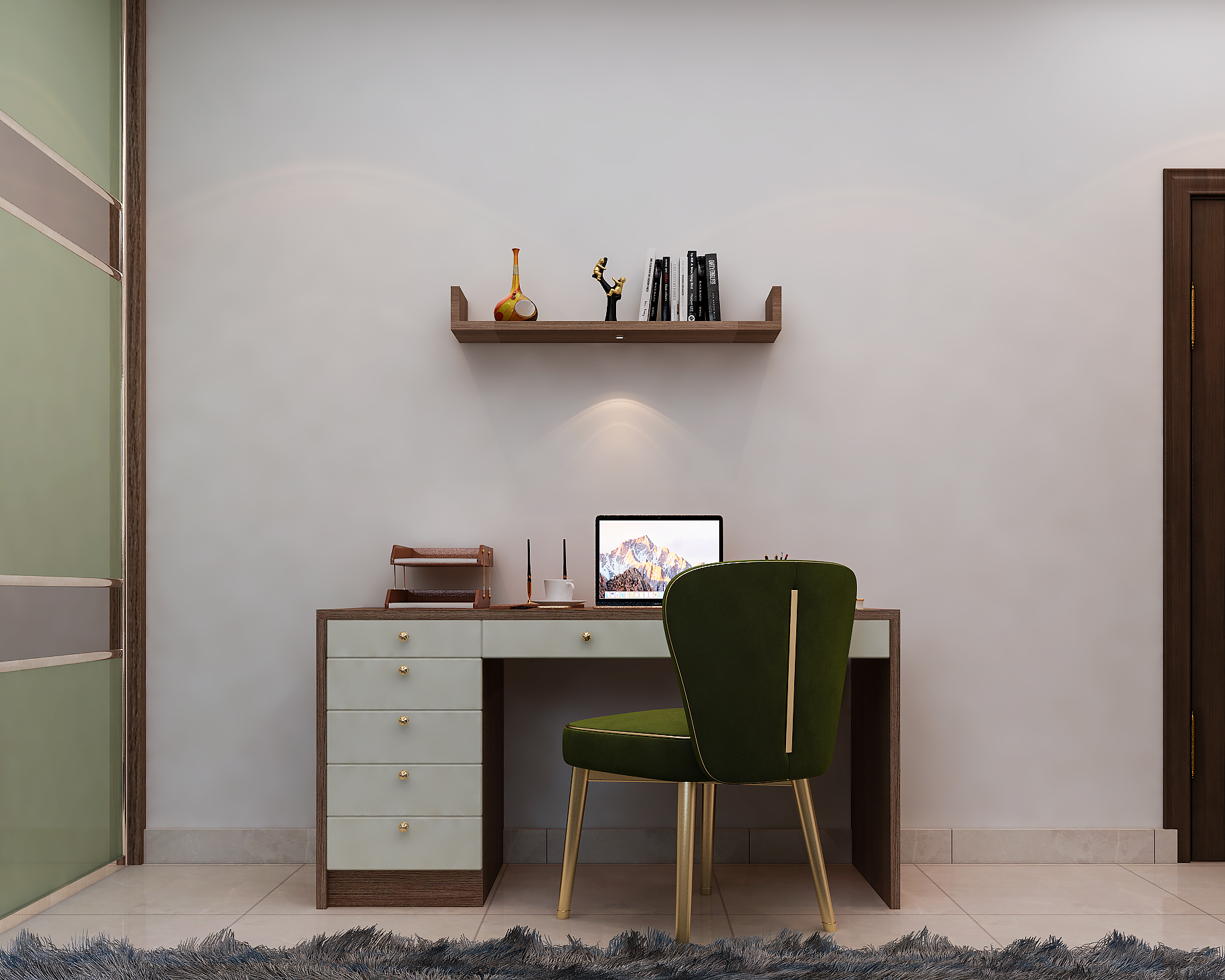 Guest bedroom study