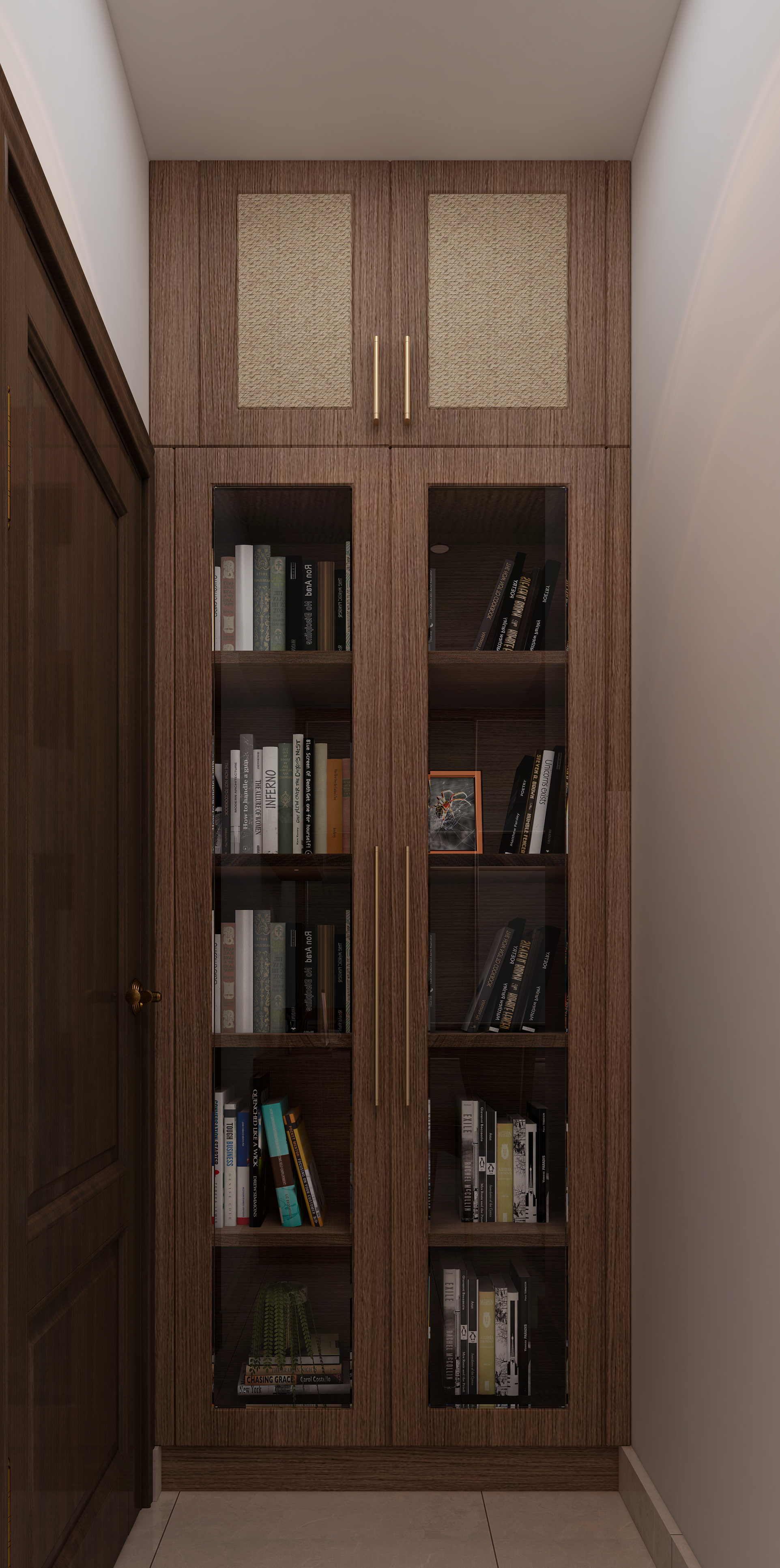 Guest bedroom bookshelf