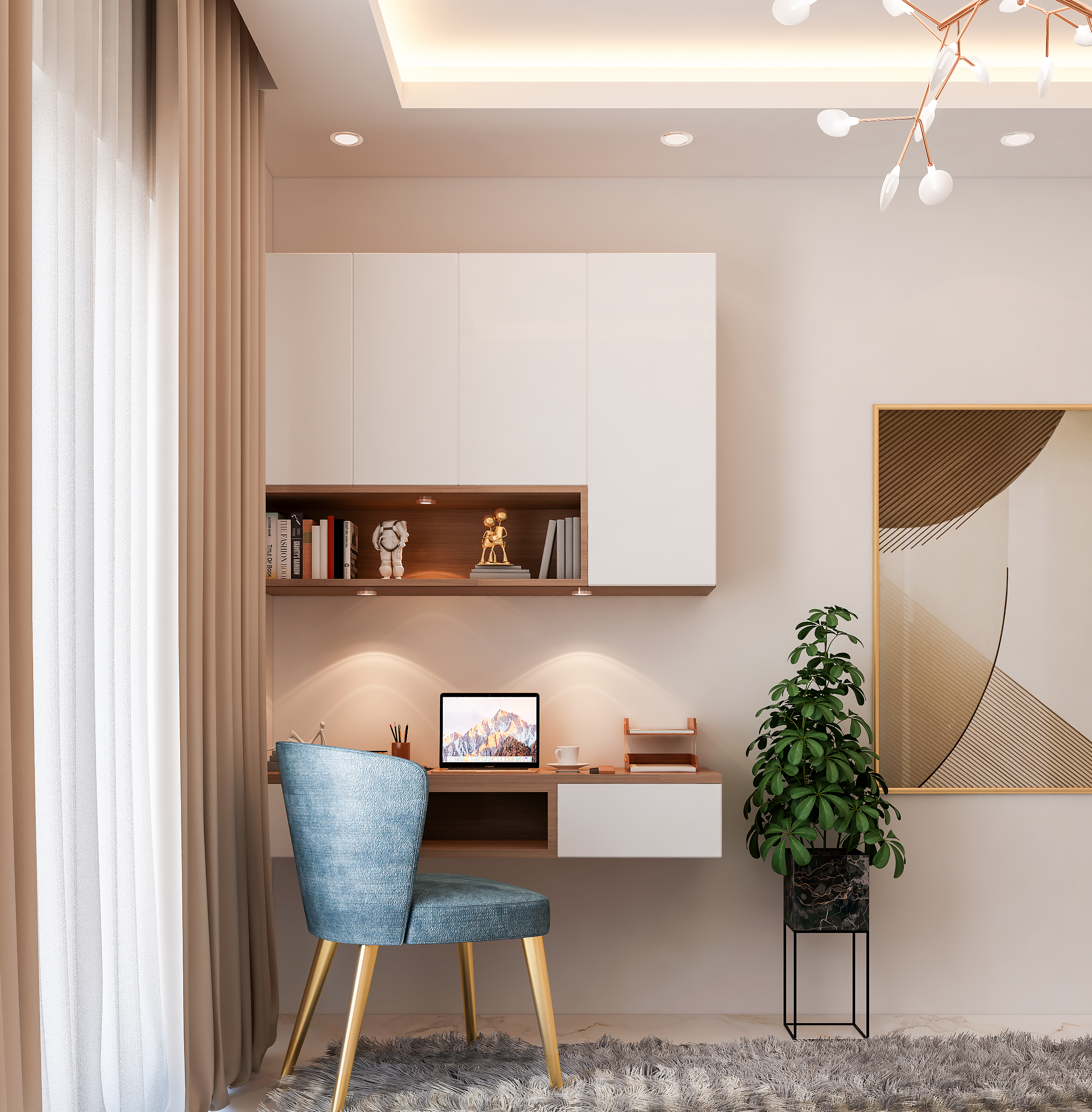 Guest bedroom study