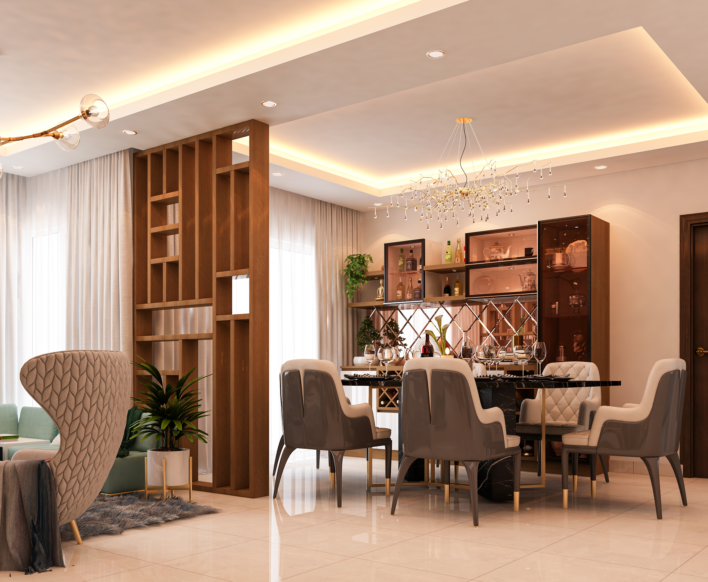 Dining area render
