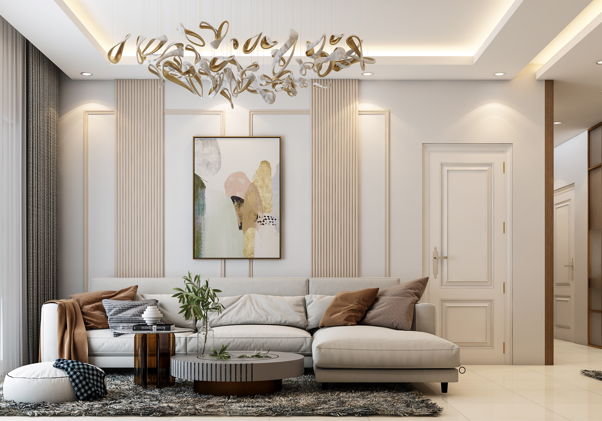 Sofa wall render